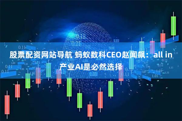 股票配資網(wǎng)站導(dǎo)航 螞蟻數(shù)科CEO趙聞飆：all in產(chǎn)業(yè)AI是必然選擇